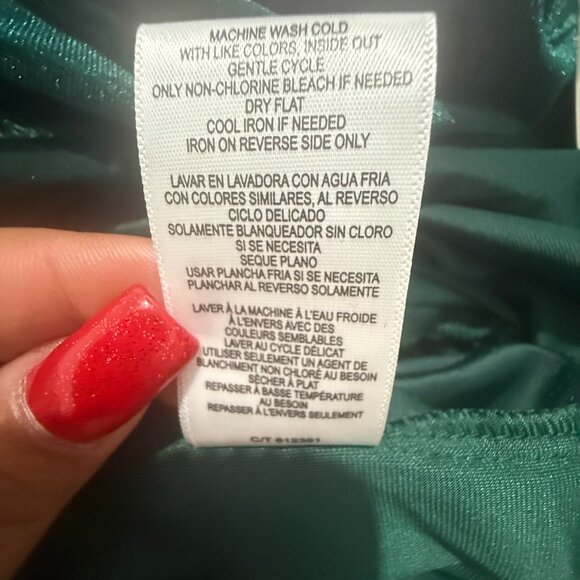 Danny & Nicole Velvet Women's Hunter Green Short Sleeve Midi Fit + Flare Dress S - Picture 12 of 12